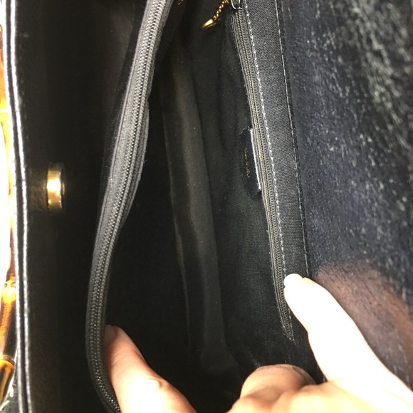 Authentic Gucci Diana tote bag black leather bamboo handles - Picture 9 of 16